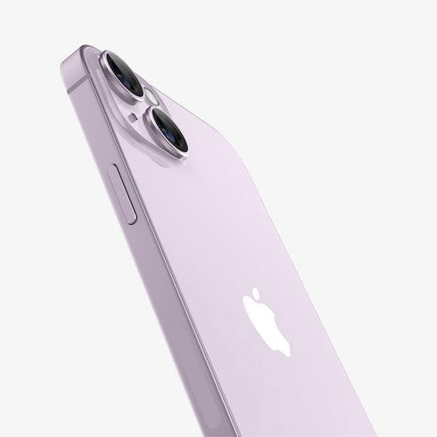 AGL07163 - iPhone 15 Pro / 15 Pro Max Optik Pro Lens Protector in natural titanium showing the device